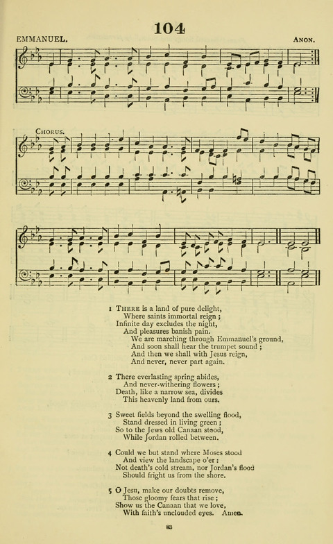 The Durham Mission Tune Book: with supplement, containting one hundred and fifty-nine hymn tunes, chants and litanies for the durham mission hymn-book (2nd ed.) page 83