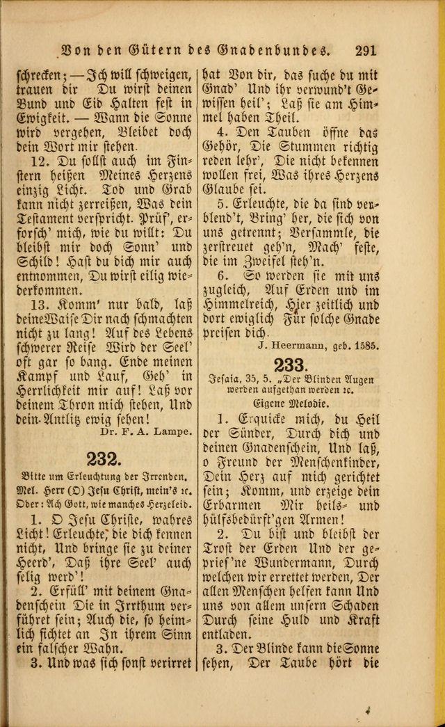 Die Psalmen Davids: nebst einer Sammlung Geistlicher lieder für Oeffentlichen und Privat-Gottesdienst page 291