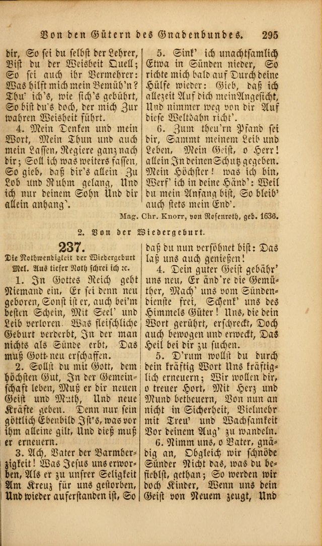Die Psalmen Davids: nebst einer Sammlung Geistlicher lieder für Oeffentlichen und Privat-Gottesdienst page 295