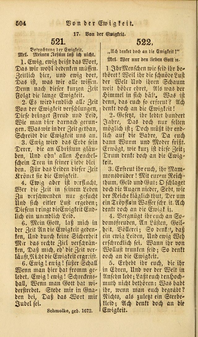 Die Psalmen Davids: nebst einer Sammlung Geistlicher lieder für Oeffentlichen und Privat-Gottesdienst page 506