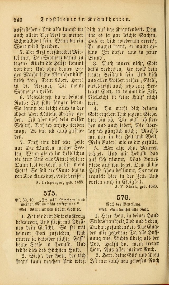 Die Psalmen Davids: nebst einer Sammlung Geistlicher lieder für Oeffentlichen und Privat-Gottesdienst page 542
