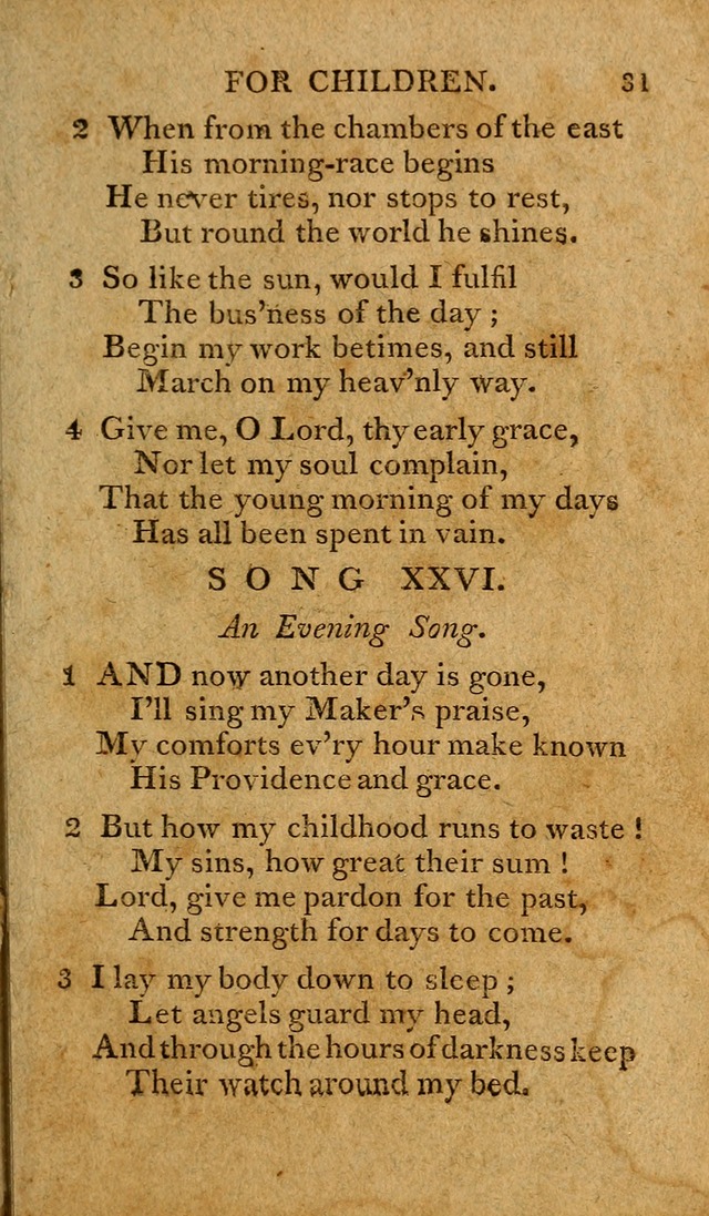 Divine Songs: attempted in easy language, for the use of children page 31