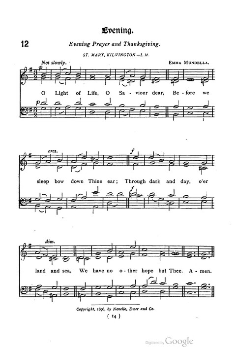 The Day School Hymn Book: with tunes (New and enlarged edition) page 14