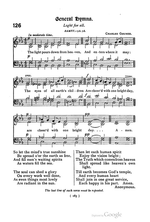 The Day School Hymn Book: with tunes (New and enlarged edition) page 163
