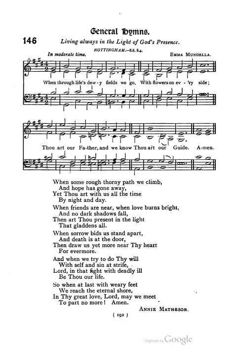 The Day School Hymn Book: with tunes (New and enlarged edition) page 192