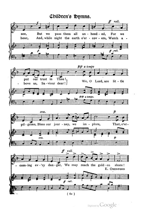 The Day School Hymn Book: with tunes (New and enlarged edition) page 61
