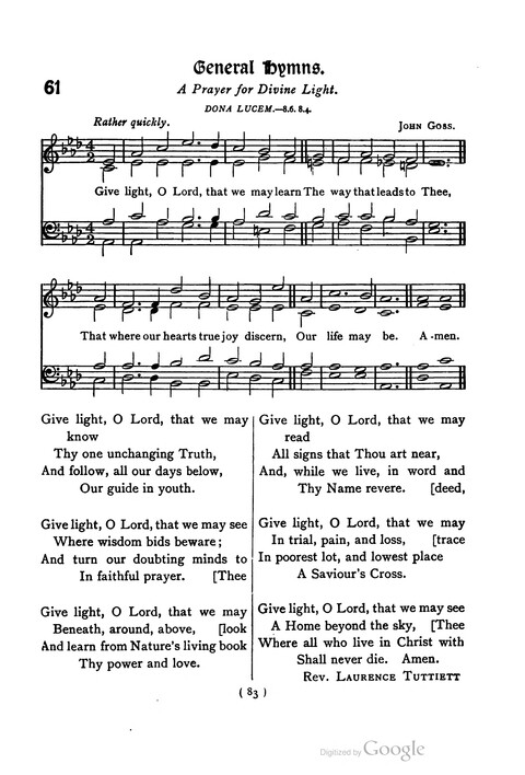 The Day School Hymn Book: with tunes (New and enlarged edition) page 83