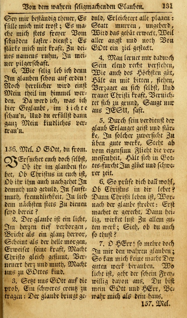 Das Geistliche Saitenspiel: oder, Eine Sammlung auserlesener, erbaulicher, geistreicher Lieder zum Gebrauch aller Gottliebenden Seelen, insonderheit für dei Gemeinen der Evangelischen... (1st Aufl.) page 131