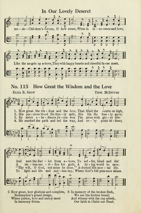 Deseret Sunday School Songs page 115