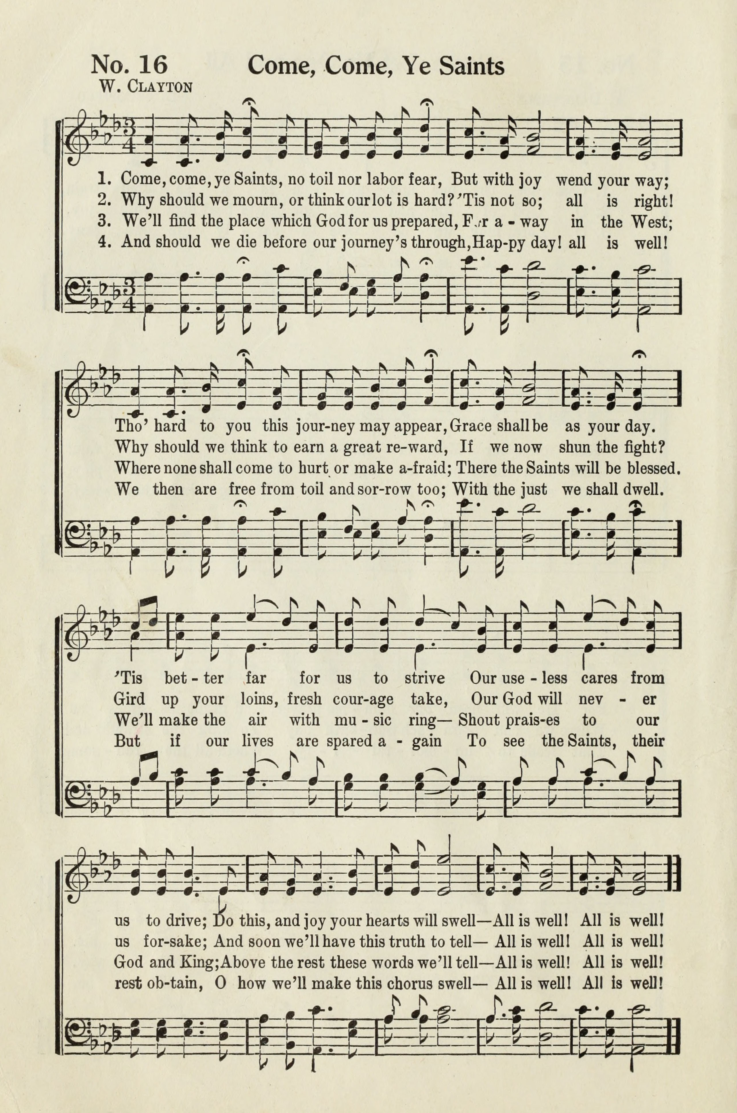 Deseret Sunday School Songs Page 16 Hymnary Org