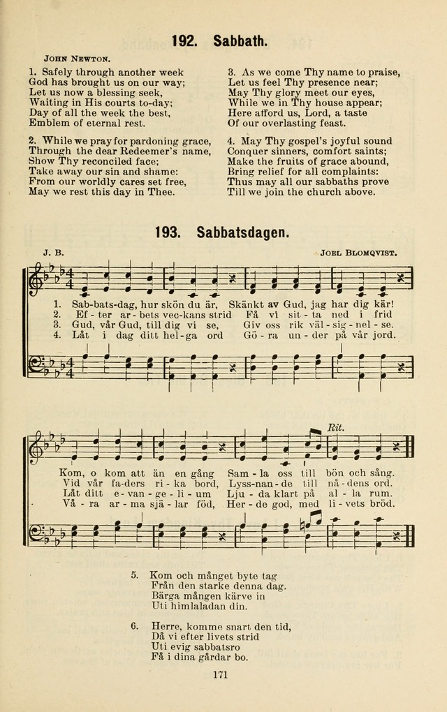 De Ungas Sångbok: utgiven för Söndagsskolan Ungdomsmötet och hemmet page 176