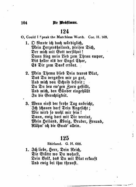 Die Weckstimme: Eine Sammlung geistlicher Lieder für jugendliche Sänger (8th ed.) page 102