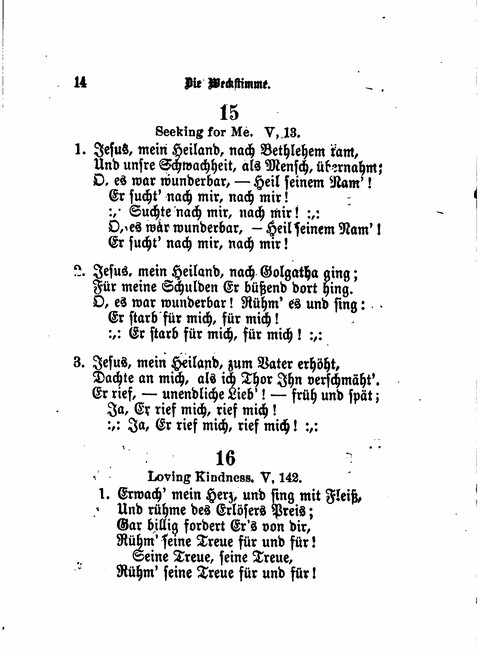 Die Weckstimme: Eine Sammlung geistlicher Lieder für jugendliche Sänger (8th ed.) page 12