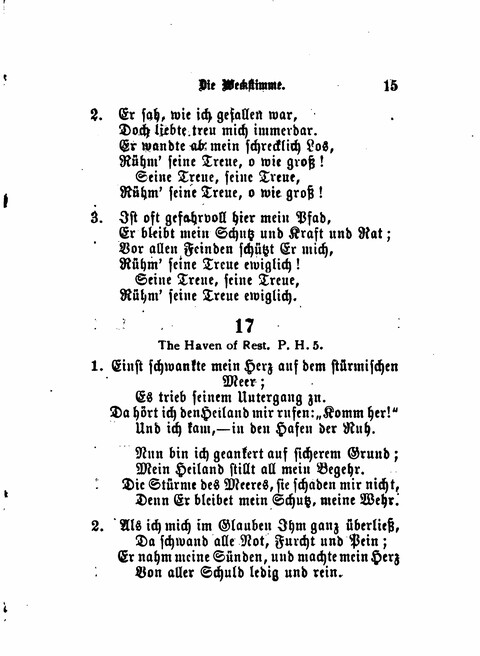 Die Weckstimme: Eine Sammlung geistlicher Lieder für jugendliche Sänger (8th ed.) page 13
