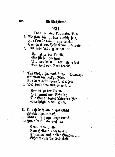 Die Weckstimme: Eine Sammlung geistlicher Lieder für jugendliche Sänger (8th ed.) page 186
