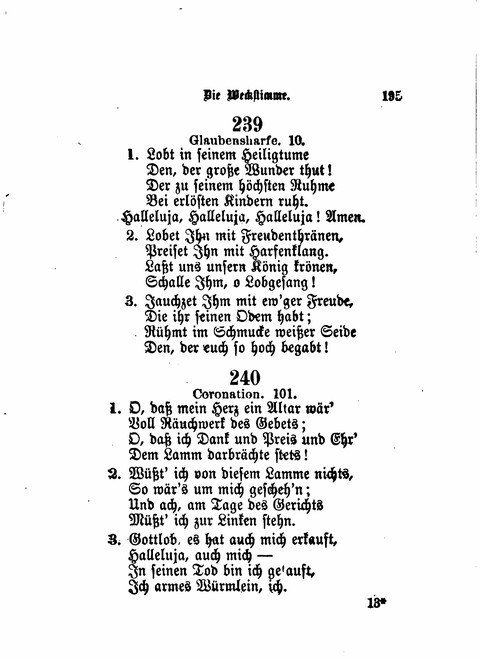 Die Weckstimme: Eine Sammlung geistlicher Lieder für jugendliche Sänger (8th ed.) page 193