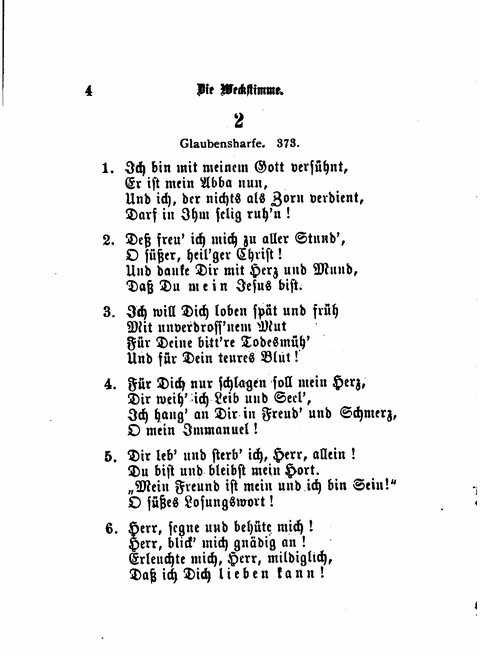 Die Weckstimme: Eine Sammlung geistlicher Lieder für jugendliche Sänger (8th ed.) page 2