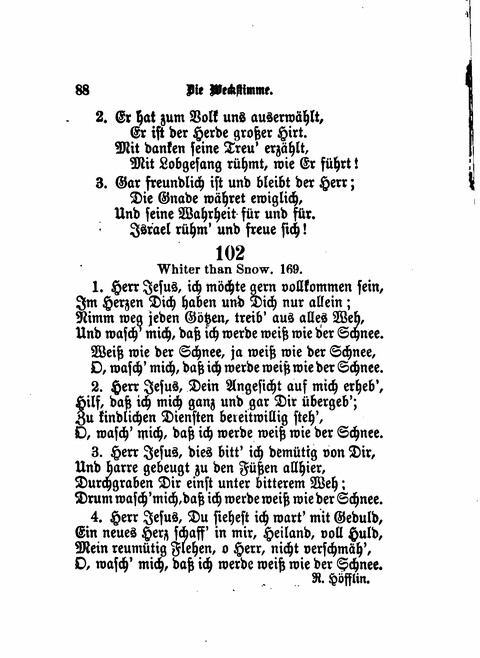 Die Weckstimme: Eine Sammlung geistlicher Lieder für jugendliche Sänger (8th ed.) page 86
