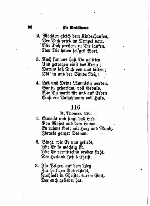 Die Weckstimme: Eine Sammlung geistlicher Lieder für jugendliche Sänger (8th ed.) page 96