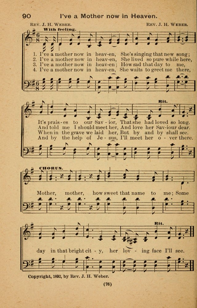 The Evangelist No. 3: for revival, praise and prayer meetings or Sunday schools  (Music edition) page 76
