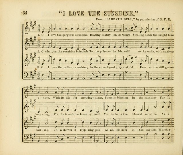 Early Blossoms: a collection of music for Sabbath schools, with rudiments page 34