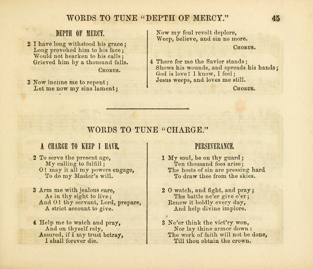 Early Blossoms: a collection of music for Sabbath schools, with rudiments page 45