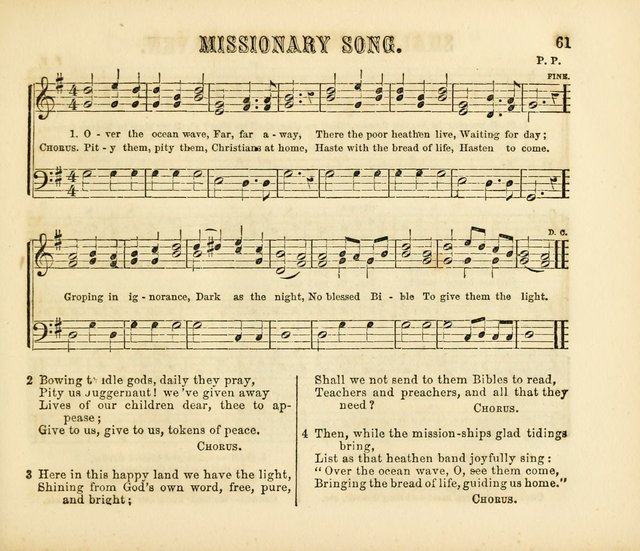 Early Blossoms: a collection of music for Sabbath schools, with rudiments page 61