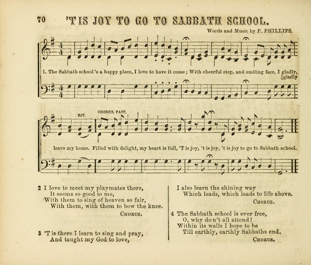 Early Blossoms: a collection of music for Sabbath schools, with rudiments page 70