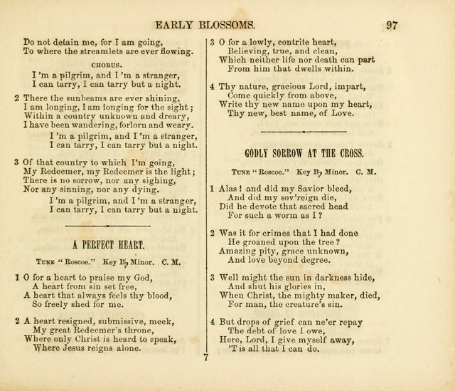 Early Blossoms: a collection of music for Sabbath schools, with rudiments page 97
