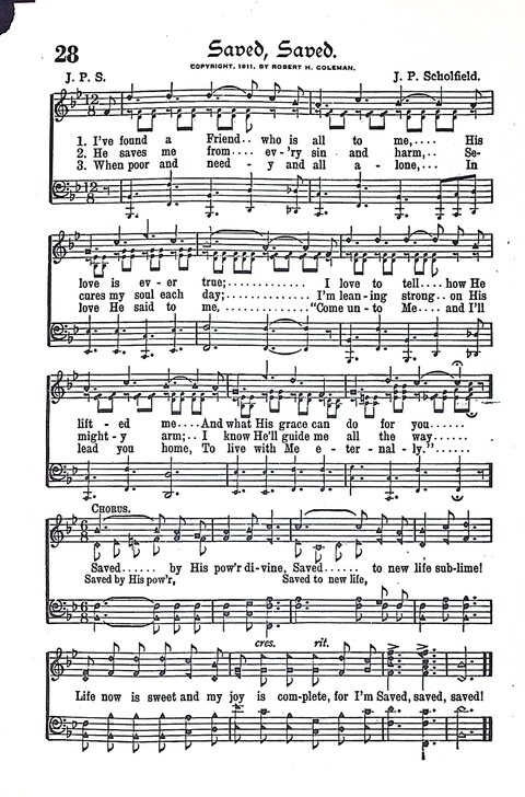 Evangel Bells: comprising the very best gospel songs and standard hymns for revival meetings and all church services page 29