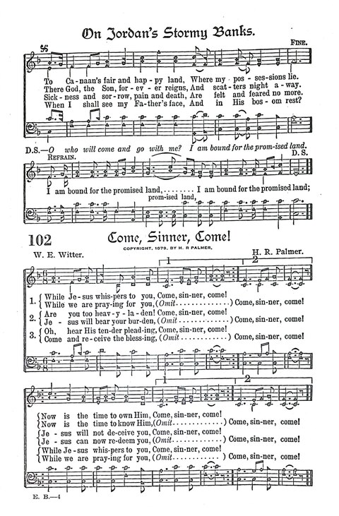 Evangel Bells: comprising the very best gospel songs and standard hymns for revival meetings and all church services page 98