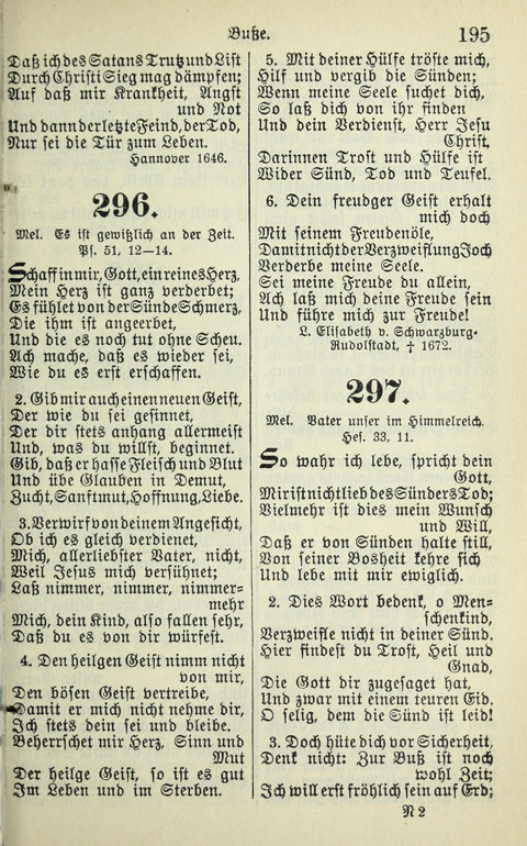 Evangelisches Gesangbuch. Nach Zustimmung der Provinszialsznode vom Jahre 1884 zur Einfürung in der Provinz Brandenburg mit Genehmigung des Evangelischen Oberkirchenrats page 197