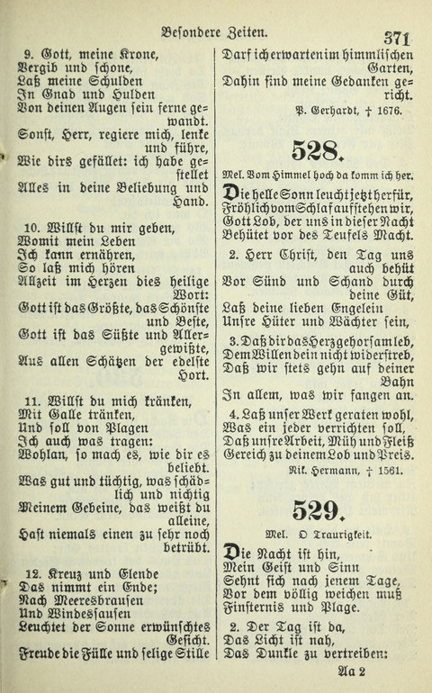 Evangelisches Gesangbuch. Nach Zustimmung der Provinszialsznode vom Jahre 1884 zur Einfürung in der Provinz Brandenburg mit Genehmigung des Evangelischen Oberkirchenrats page 373