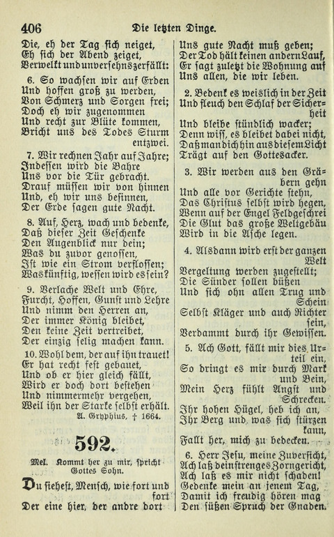 Evangelisches Gesangbuch. Nach Zustimmung der Provinszialsznode vom Jahre 1884 zur Einfürung in der Provinz Brandenburg mit Genehmigung des Evangelischen Oberkirchenrats page 408