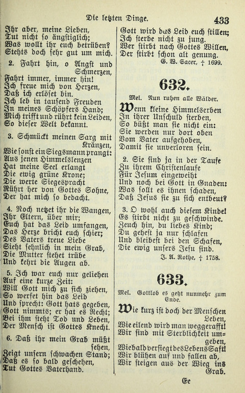 Evangelisches Gesangbuch. Nach Zustimmung der Provinszialsznode vom Jahre 1884 zur Einfürung in der Provinz Brandenburg mit Genehmigung des Evangelischen Oberkirchenrats page 435