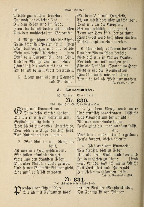 Evangelisches Gesangbuch: für die deutschen Congregational-Gemeinden von Nork-Amerika page 196