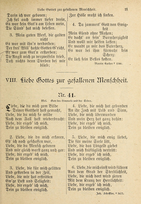 Evangelisches Gesangbuch: für die deutschen Congregational-Gemeinden von Nork-Amerika page 21