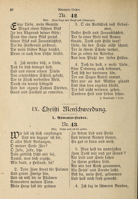 Evangelisches Gesangbuch: für die deutschen Congregational-Gemeinden von Nork-Amerika page 22