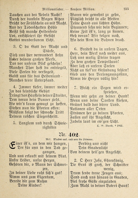 Evangelisches Gesangbuch: für die deutschen Congregational-Gemeinden von Nork-Amerika page 235