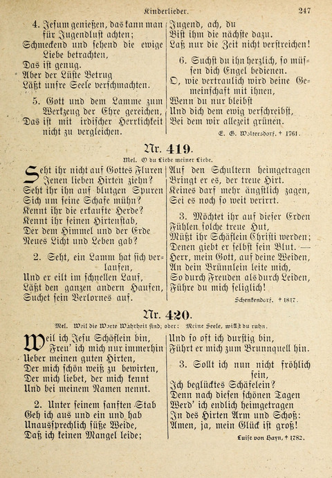 Evangelisches Gesangbuch: für die deutschen Congregational-Gemeinden von Nork-Amerika page 247
