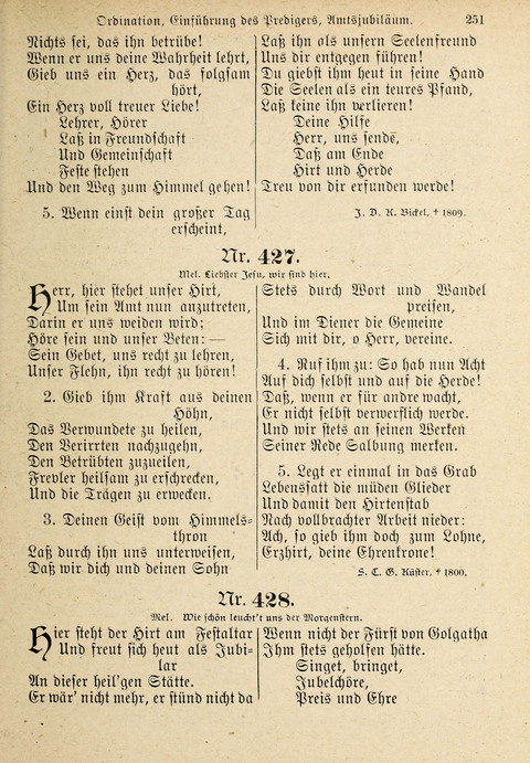 Evangelisches Gesangbuch: für die deutschen Congregational-Gemeinden von Nork-Amerika page 251