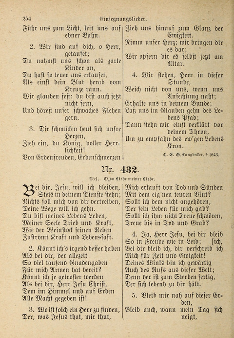 Evangelisches Gesangbuch: für die deutschen Congregational-Gemeinden von Nork-Amerika page 254