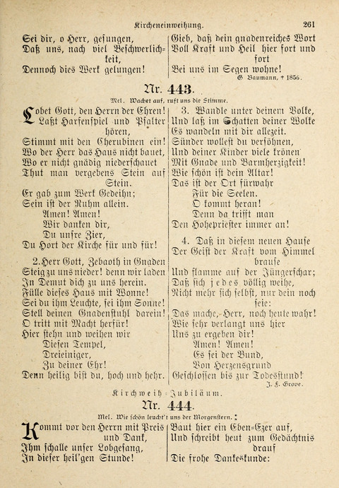 Evangelisches Gesangbuch: für die deutschen Congregational-Gemeinden von Nork-Amerika page 261