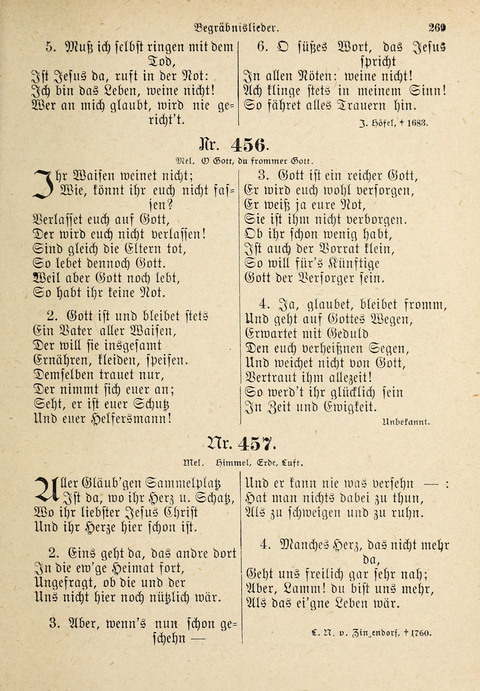 Evangelisches Gesangbuch: für die deutschen Congregational-Gemeinden von Nork-Amerika page 269