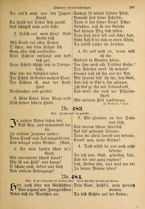 Evangelisches Gesangbuch: für die deutschen Congregational-Gemeinden von Nork-Amerika page 283