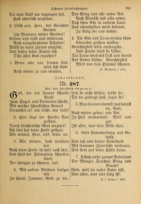 Evangelisches Gesangbuch: für die deutschen Congregational-Gemeinden von Nork-Amerika page 285