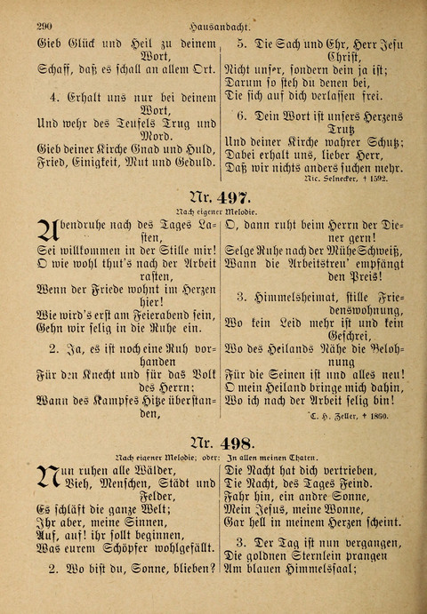 Evangelisches Gesangbuch: für die deutschen Congregational-Gemeinden von Nork-Amerika page 290