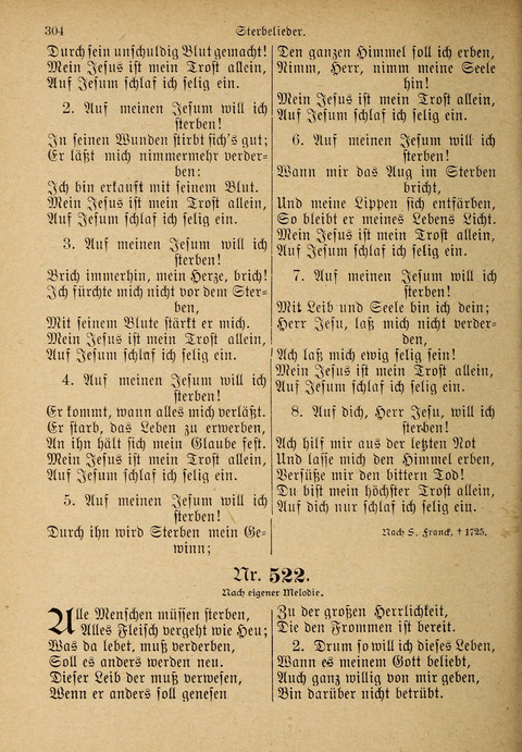 Evangelisches Gesangbuch: für die deutschen Congregational-Gemeinden von Nork-Amerika page 304
