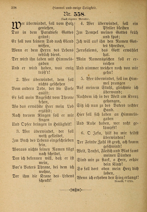 Evangelisches Gesangbuch: für die deutschen Congregational-Gemeinden von Nork-Amerika page 328