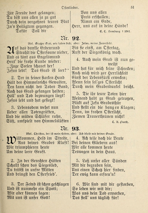 Evangelisches Gesangbuch: für die deutschen Congregational-Gemeinden von Nork-Amerika page 51